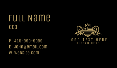 Gold Patriotic Emblem Business Card Image Preview