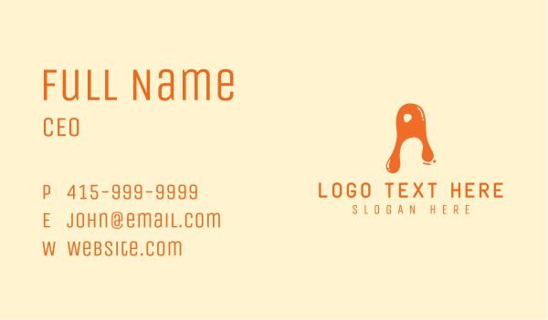 Liquid Soda Letter A Business Card Design Image Preview