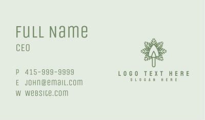 Nature Leaf Shovel Business Card Image Preview