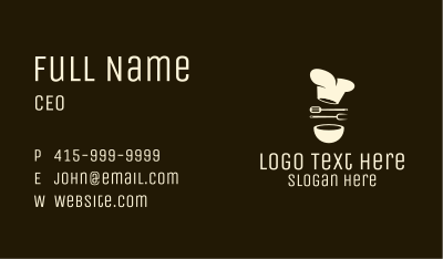 Chef Hat Barbecue Restaurant Business Card Image Preview