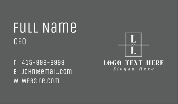 Fashion Business Lettermark Business Card Design Image Preview