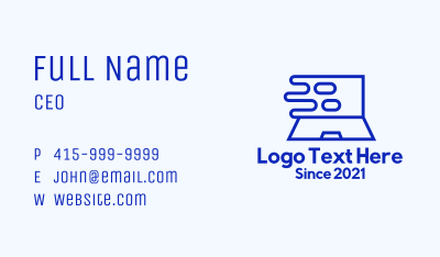 Fast Digital Laptop Business Card Image Preview