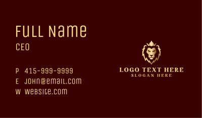 Lion Luxury Crown Business Card Image Preview