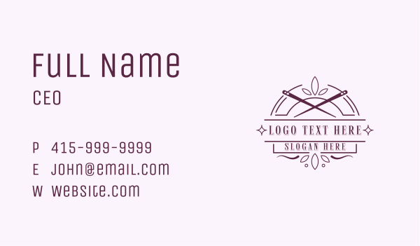 Needle Seamstress Alteration Business Card Design Image Preview