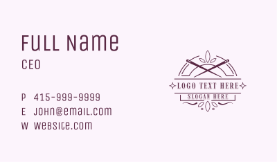 Needle Seamstress Alteration Business Card Image Preview