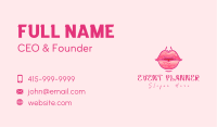 Pink Watercolor Lips Business Card Image Preview