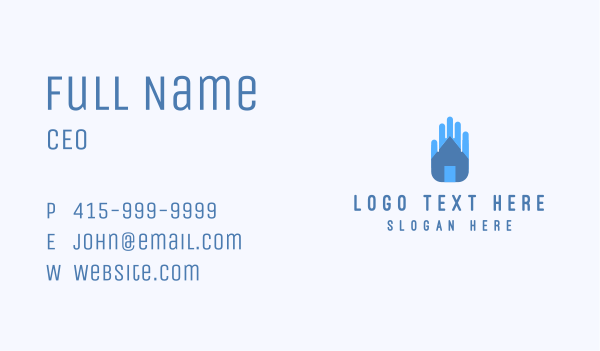 Home Safe Hand Business Card Design Image Preview