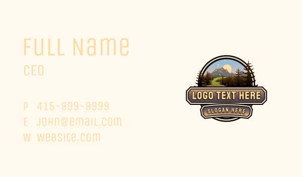 Adventure Mountain Forest Business Card Design Image Preview