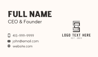 Linear Letter S Business Card Design