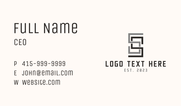 Linear Letter S Business Card Design Image Preview