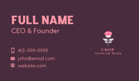 Sweet Pink Cupcake Flower Business Card Image Preview