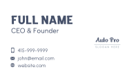 Underline Cursive Wordmark Business Card Image Preview