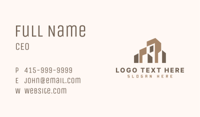 Brown Metropolis Building  Business Card Image Preview