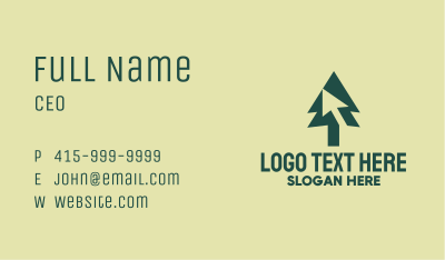 Pine Tree Cursor Business Card Image Preview