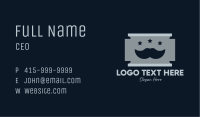 Moustache Shaving Razor Blade Business Card Image Preview