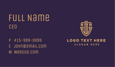 Gold Court Pillar Business Card Image Preview