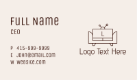 Television Sofa Furnishing Business Card Image Preview