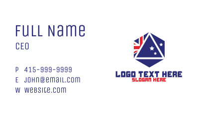 Hexagon Australia Badge Business Card