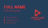 Red Tech Play Button Business Card Image Preview