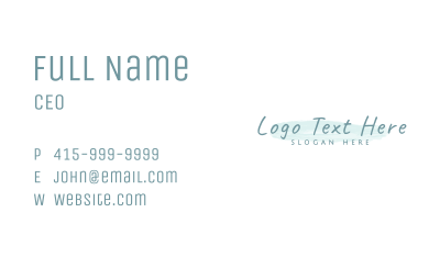 Minimalist Brush Stroke Business Card Image Preview