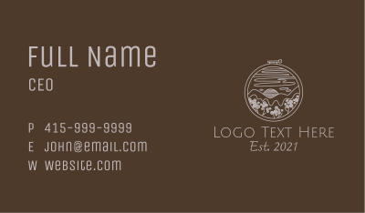 Outdoor Mountain Embroidery Business Card Image Preview