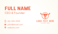 Abstract Bull Horns Business Card Preview