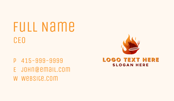 Chicken Grill Restaurant Business Card Design Image Preview