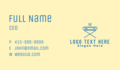 Blue Keyboard Line Art Business Card Image Preview