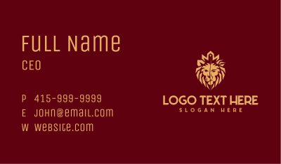 Golden Premium Lion Head Business Card Image Preview