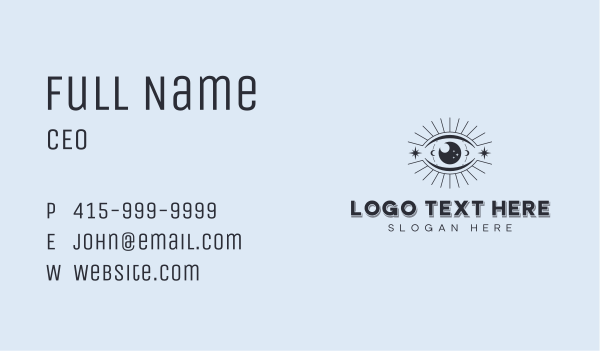 Boho Mystical Eye Business Card Design Image Preview