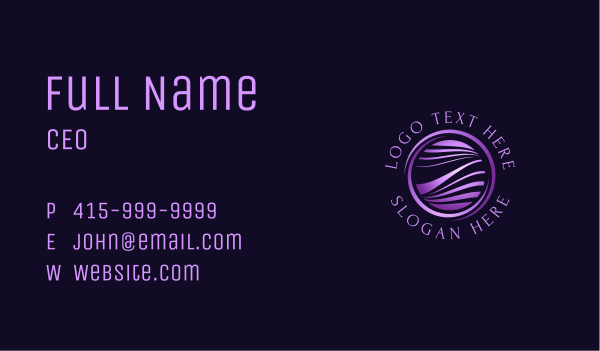 World Globe Waves Business Card Design Image Preview