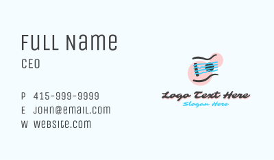 Abstract Bass String Guitar Business Card Image Preview