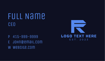 White Cyber Letter R Business Card Image Preview