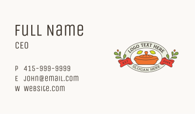 Gourmet Casserole Pot Business Card Image Preview