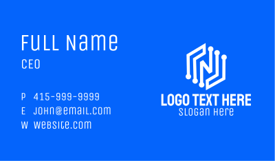 Letter N Digital Software  Business Card Image Preview