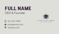 Regal Shield Wedding Business Card Design