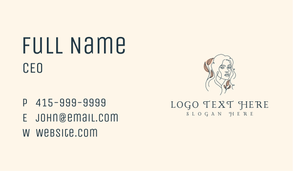 Organic Face Woman Business Card Design Image Preview