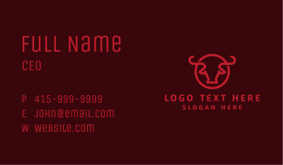 Red Cow Cattle Business Card