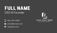 Negative Space Letter L Business Card Design