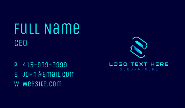 Generic Tech Letter S Business Card Design Image Preview