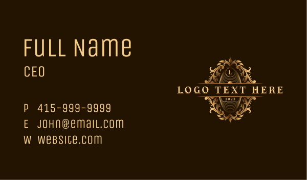 Royal Luxury Ornamental  Business Card Design Image Preview