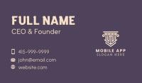 Column Shield Pillar Business Card Image Preview