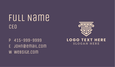 Column Shield Pillar Business Card Image Preview