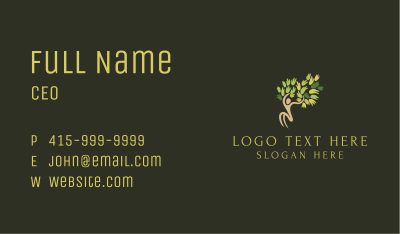 Green Tree Human Business Card Image Preview