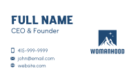 Blue Night Mountain Business Card Image Preview