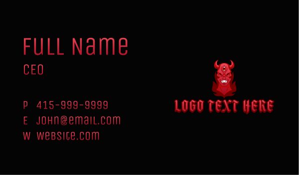 Red Demon Esports Business Card Design Image Preview