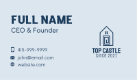 Blue Minimalist House  Business Card Image Preview