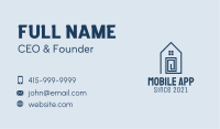 Blue Minimalist House  Business Card Image Preview
