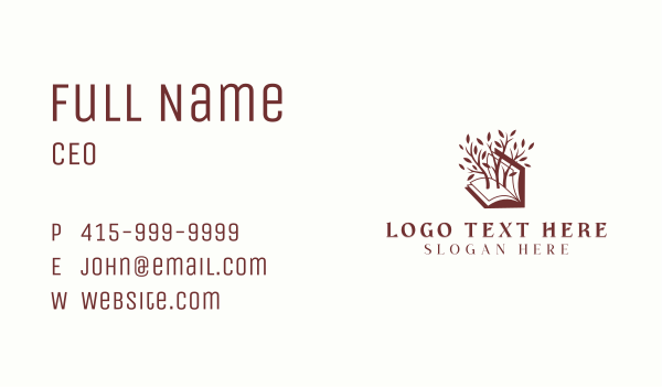 Book Tree Publishing Business Card Design Image Preview