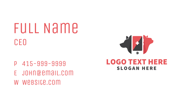 Veterinary Pet Animal Business Card Design Image Preview